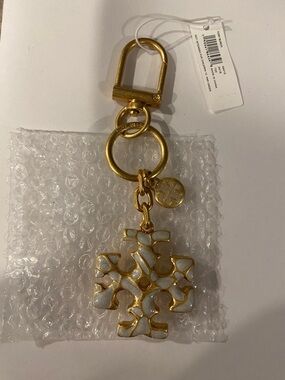 NWT Tory Burch Logo Bag Charm / keychain